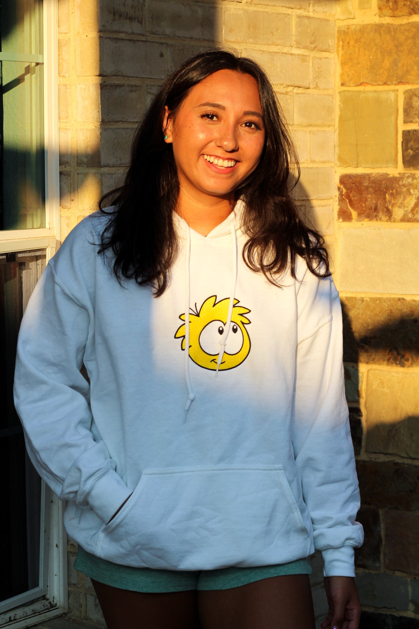 BROWN/WHITE/BLACK/YELLOW Puffle hoodie