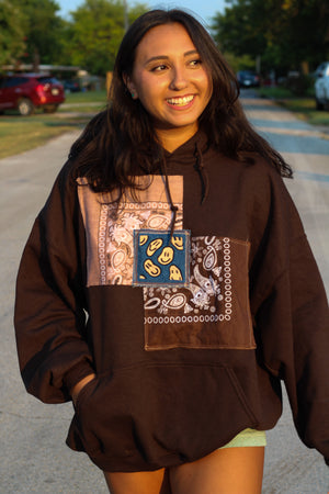 Smiley bandana hoodie