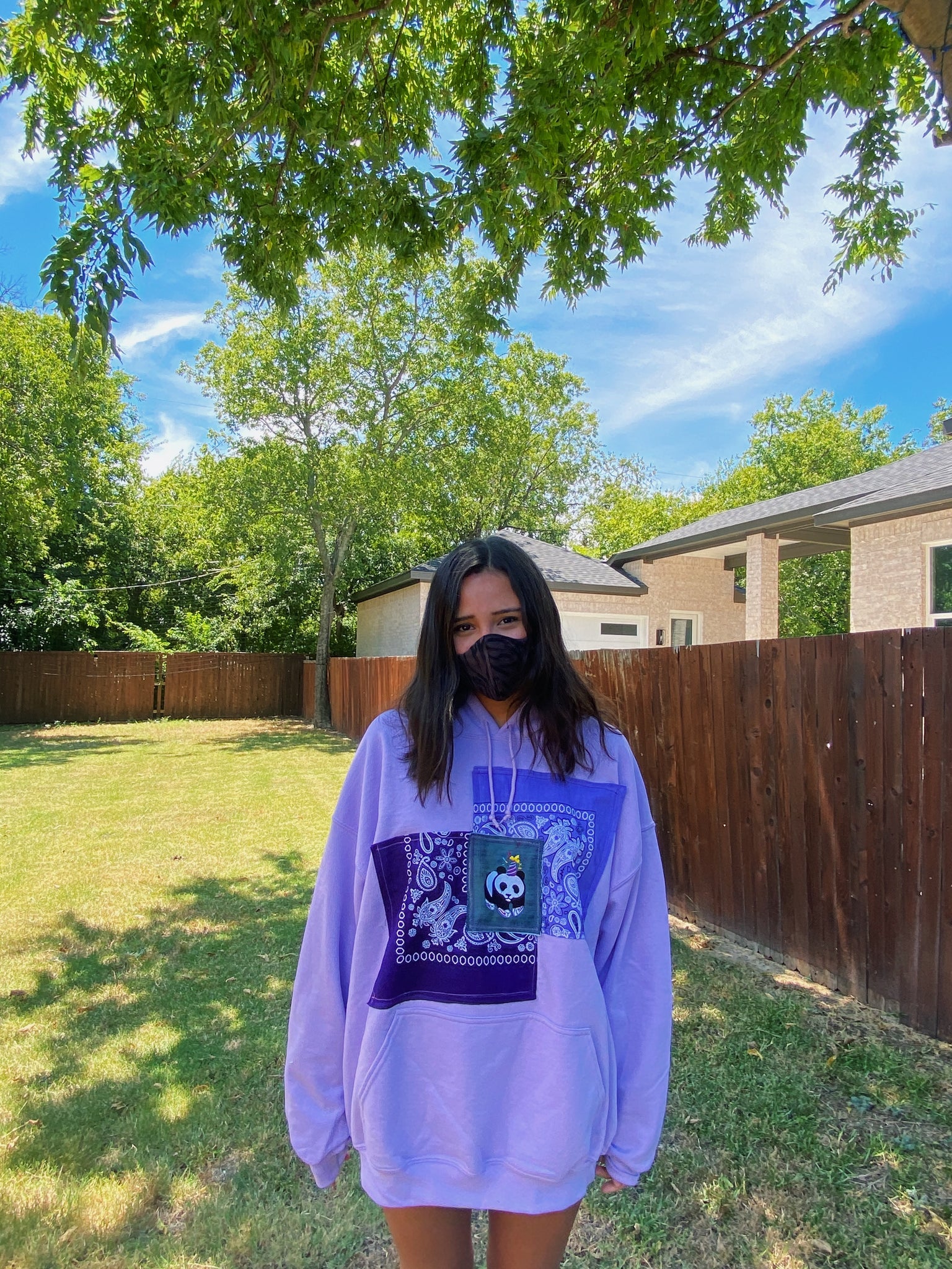 Panda bandana hoodie